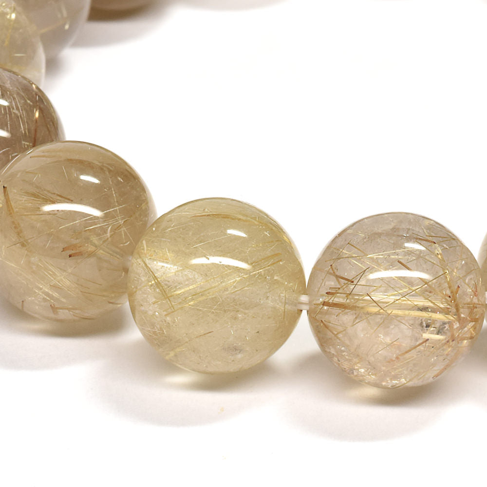 ゴールドルチルクォーツ ブレスレット 13.5mm #RM033