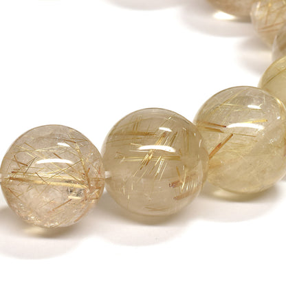 ゴールドルチルクォーツ ブレスレット 13.5mm #RM033