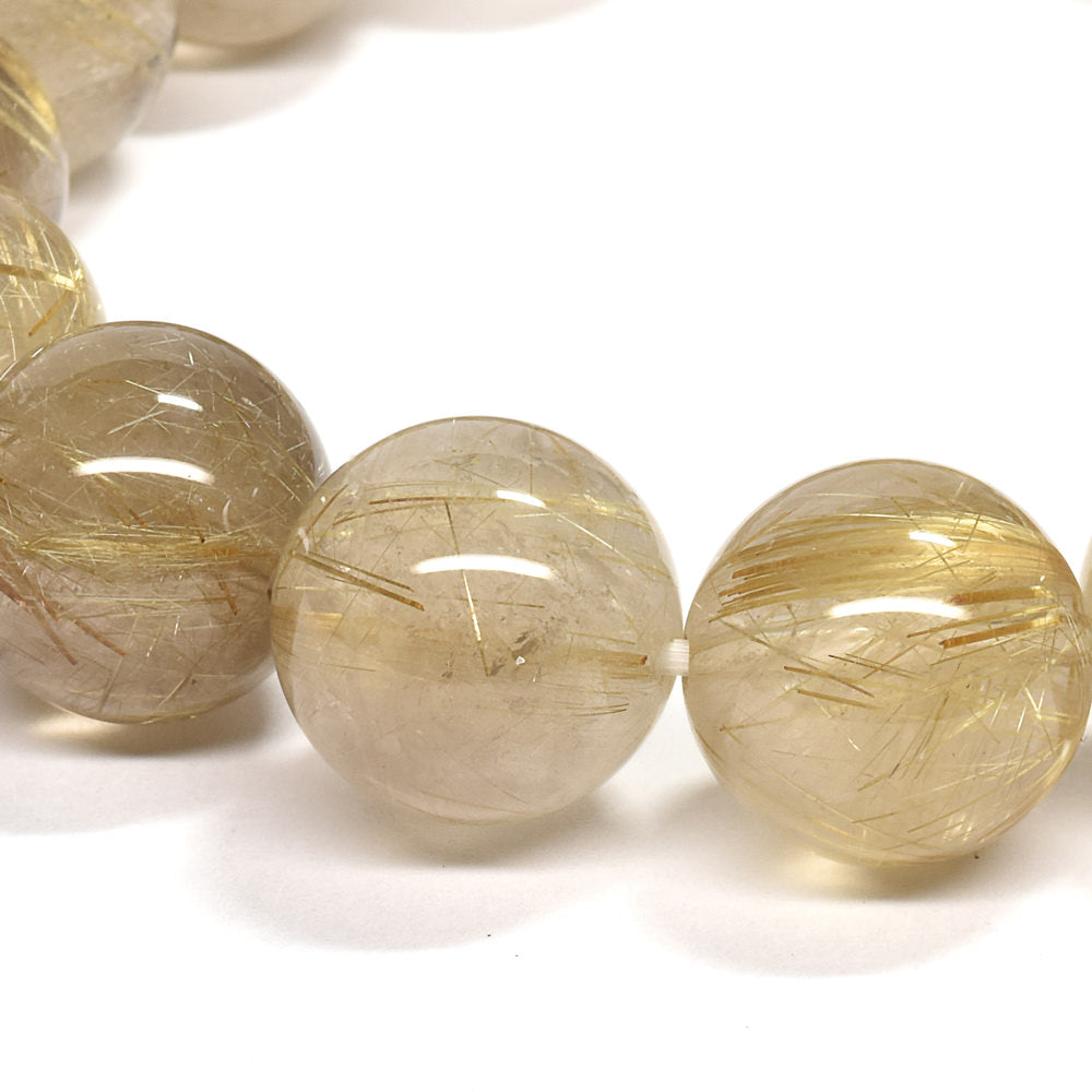 ゴールドルチルクォーツ ブレスレット 13.5mm #RM034