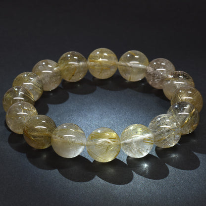 ゴールドルチルクォーツ ブレスレット 13.5mm #RM034