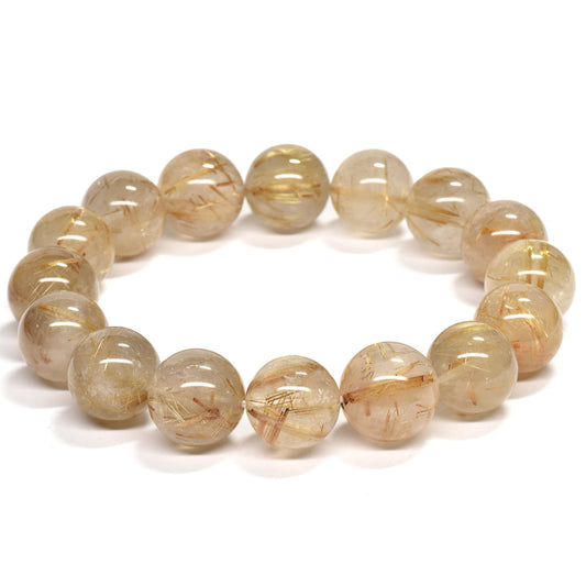 ゴールドルチルクォーツ ブレスレット 13-13.5mm #RM035