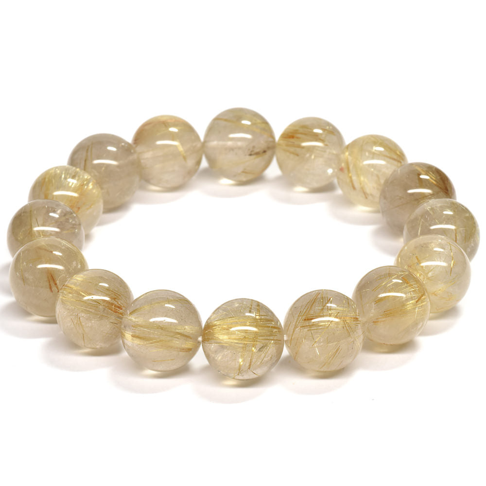 ゴールドルチルクォーツ ブレスレット 13-13.5mm #RM036