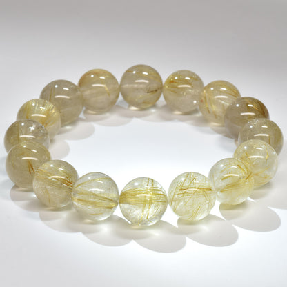 ゴールドルチルクォーツ ブレスレット 13-13.5mm #RM036