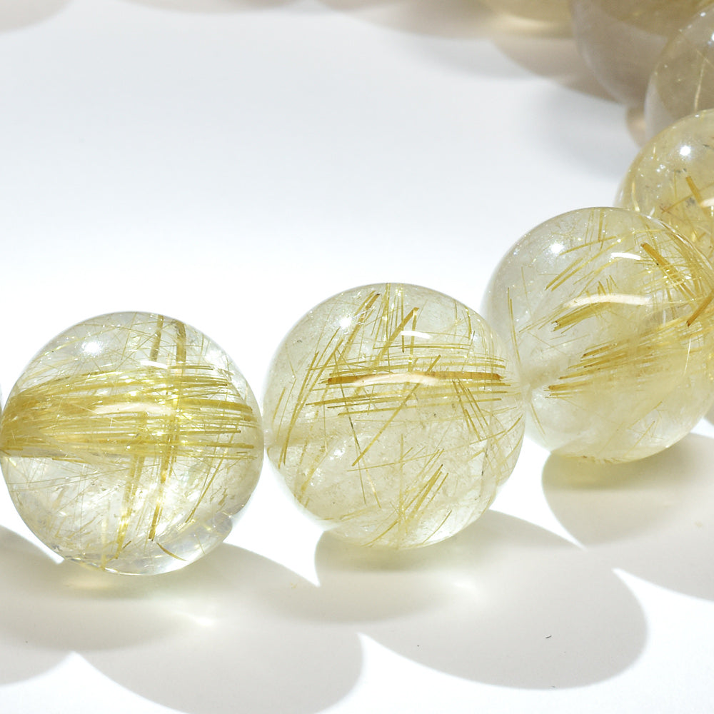 ゴールドルチルクォーツ ブレスレット 13-13.5mm #RM036