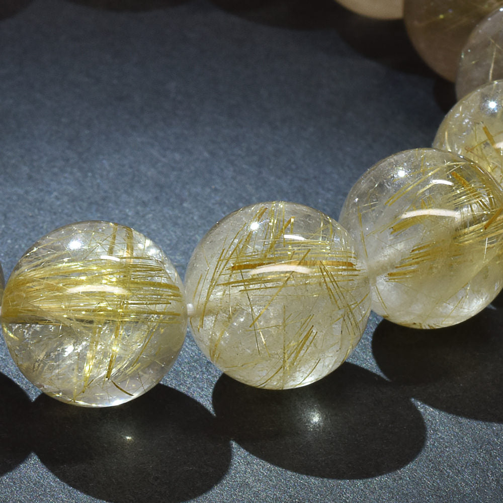 ゴールドルチルクォーツ ブレスレット 13-13.5mm #RM036