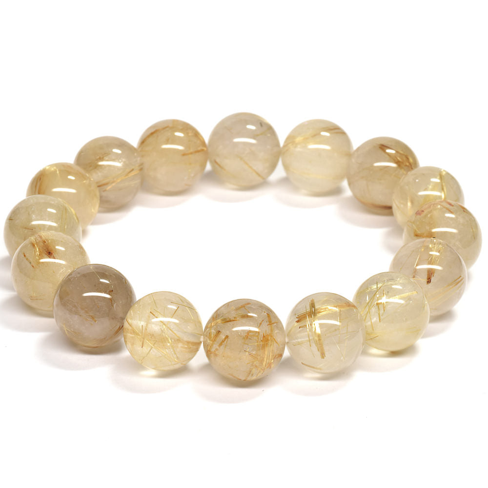 ゴールドルチルクォーツ ブレスレット 13-13.5mm #RM037