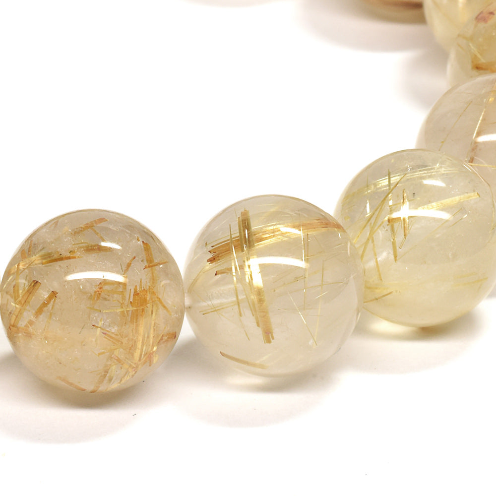 ゴールドルチルクォーツ ブレスレット 13-13.5mm #RM037