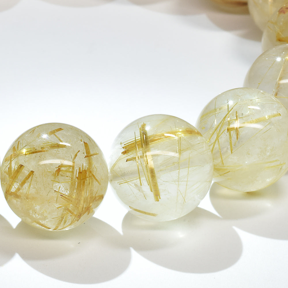 ゴールドルチルクォーツ ブレスレット 13-13.5mm #RM037