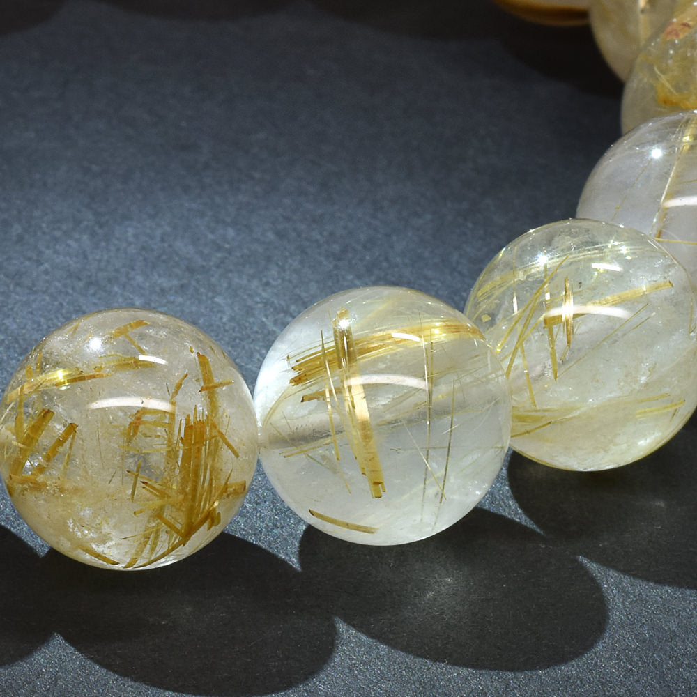 ゴールドルチルクォーツ ブレスレット 13-13.5mm #RM037