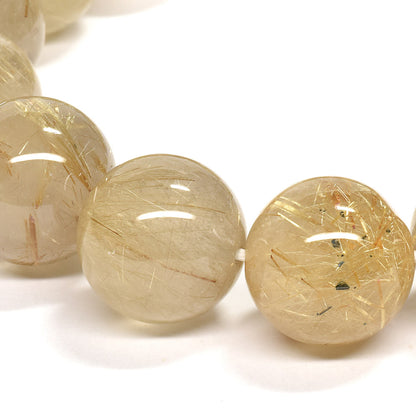 ゴールドルチルクォーツ ブレスレット 14.5mm #RM038