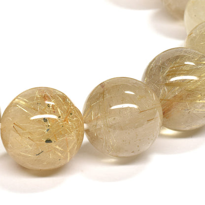 ゴールドルチルクォーツ ブレスレット 14.5mm #RM038