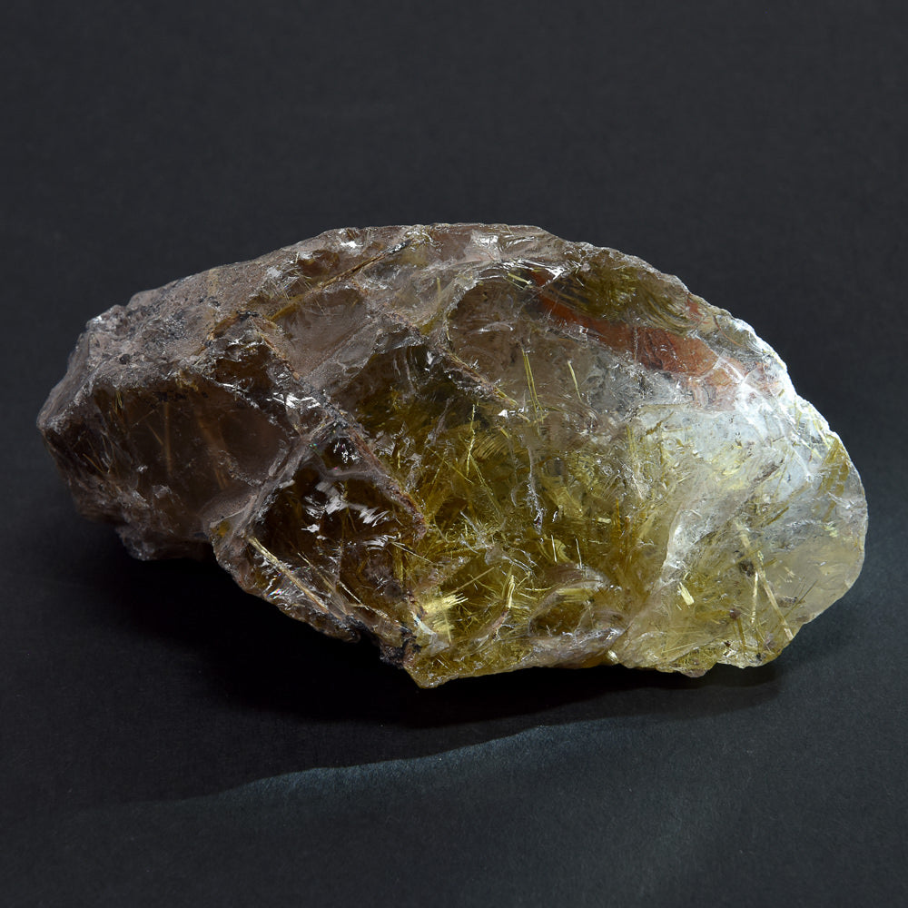 ブラジル産ゴールドルチルクォーツ 原石 96.8x45x41.2mm #RM044