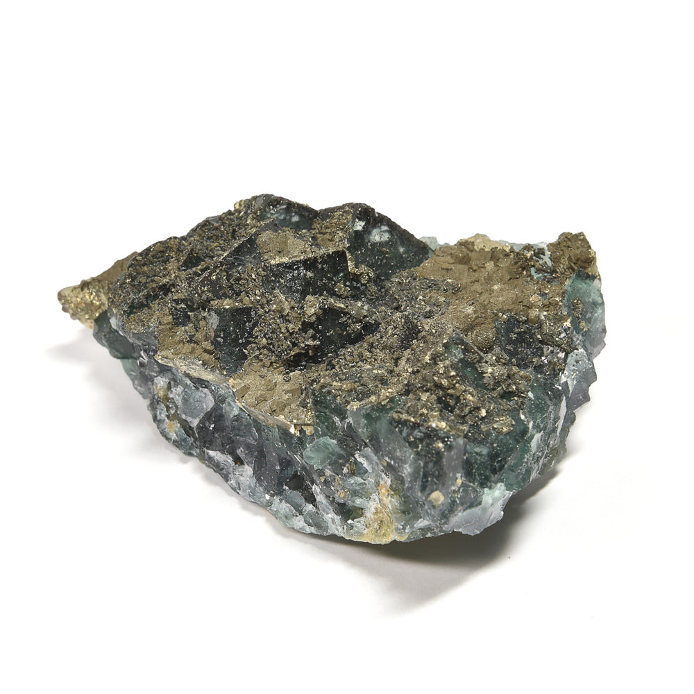 ナイジェリア産パイライトオンフローライト 原石 81x60x35mm #RM047