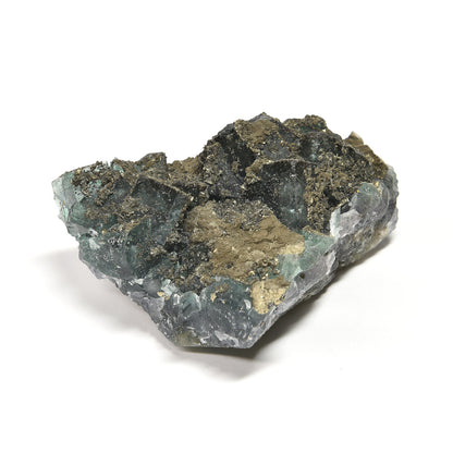 ナイジェリア産パイライトオンフローライト 原石 81x60x35mm #RM047