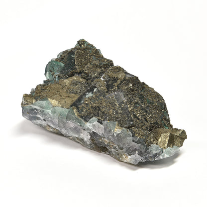 ナイジェリア産パイライトオンフローライト 原石 81x60x35mm #RM047