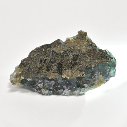 ナイジェリア産パイライトオンフローライト 原石 81x60x35mm #RM047