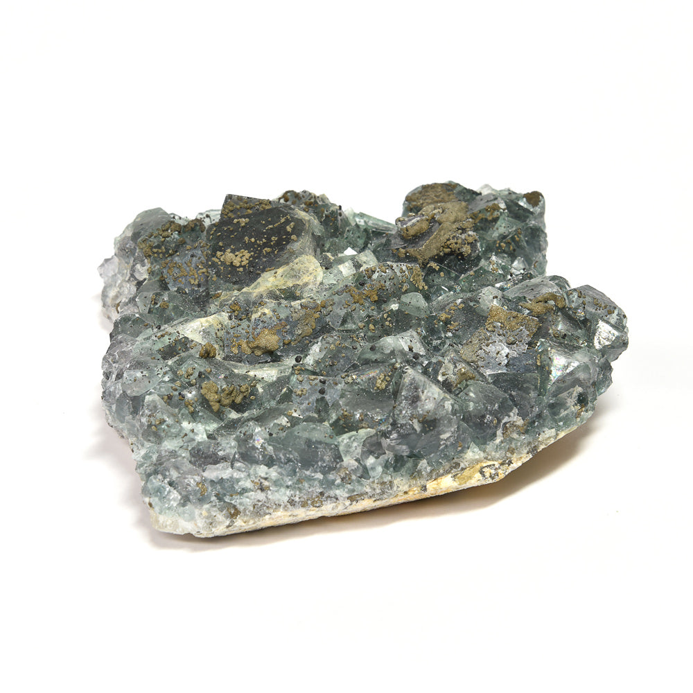 ナイジェリア産パイライトオンフローライト 原石 87x66x25mm #RM049