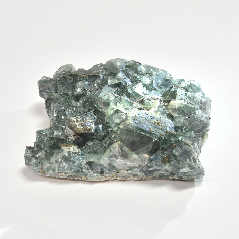 ナイジェリア産パイライトオンフローライト 原石 87x66x25mm #RM049