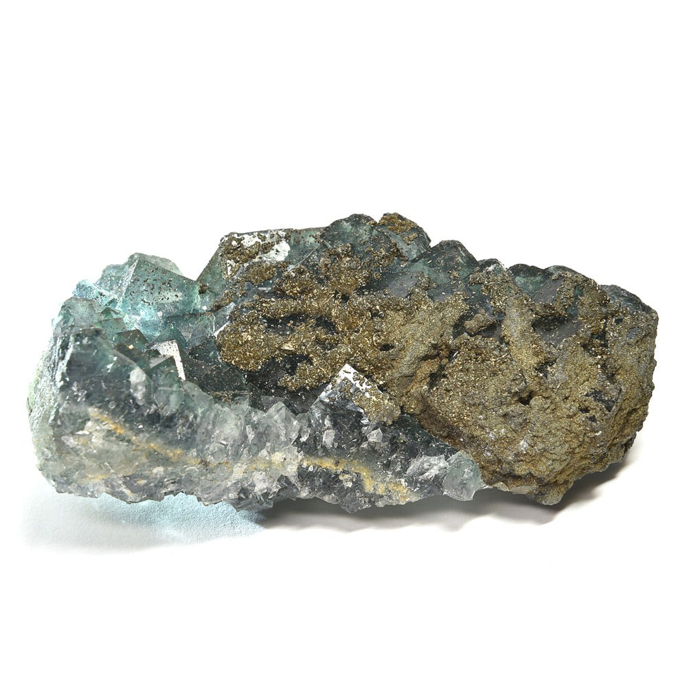 ナイジェリア産パイライトオンフローライト 原石 99x64x41mm #RM050