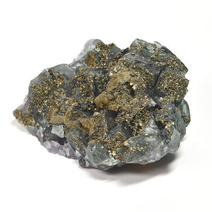 ナイジェリア産パイライトオンフローライト 原石 93x62.5x44mm #RM051