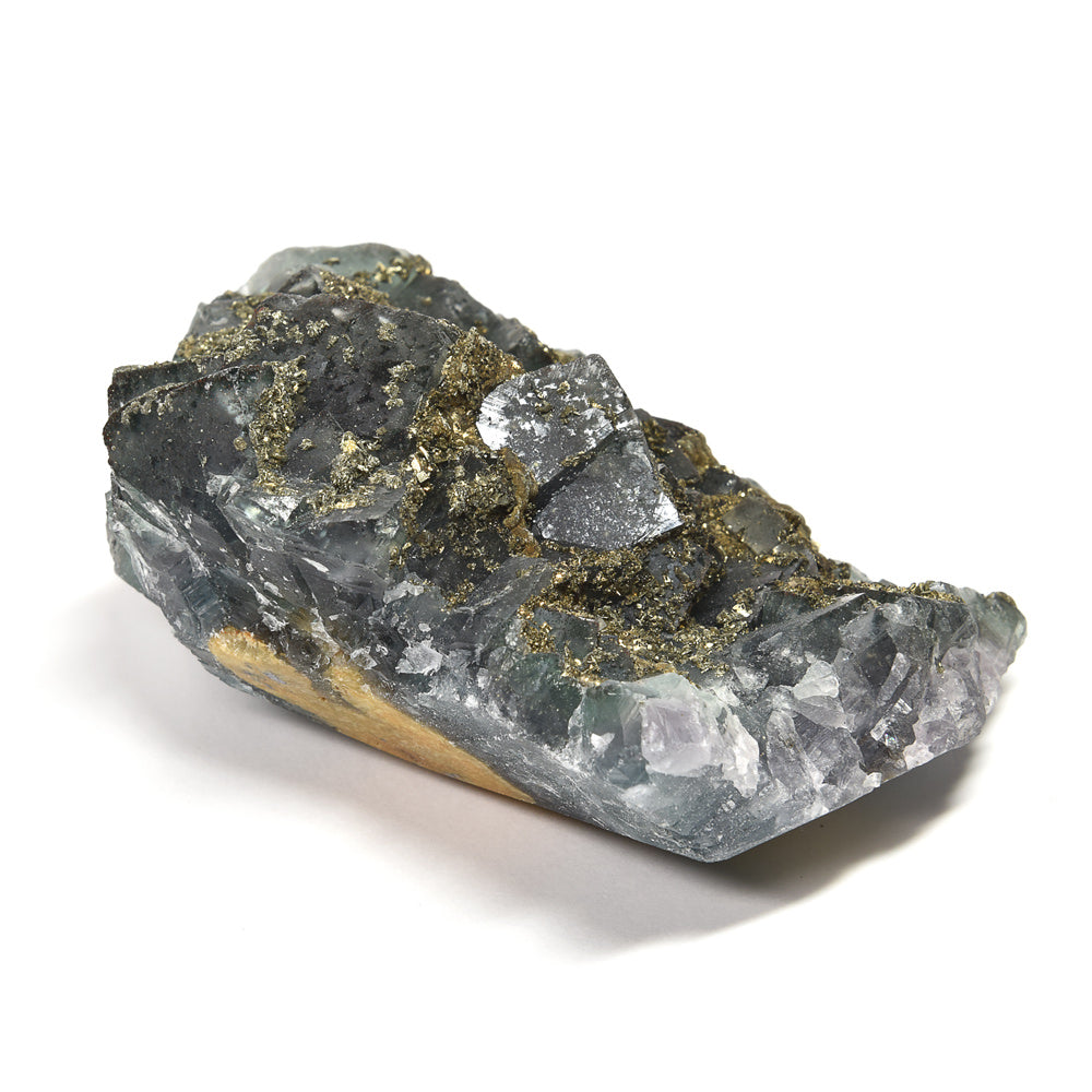 ナイジェリア産パイライトオンフローライト 原石 93x62.5x44mm #RM051