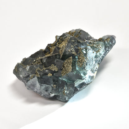 ナイジェリア産パイライトオンフローライト 原石 93x62.5x44mm #RM051