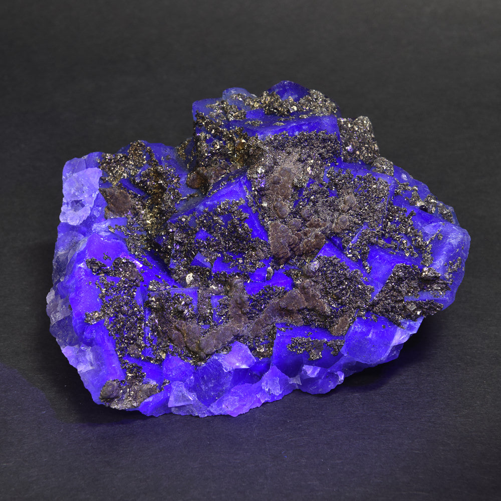 ナイジェリア産パイライトオンフローライト 原石 93x62.5x44mm #RM051