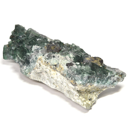 ナイジェリア産パイライトオンフローライト 原石 111x53x37mm #RM052