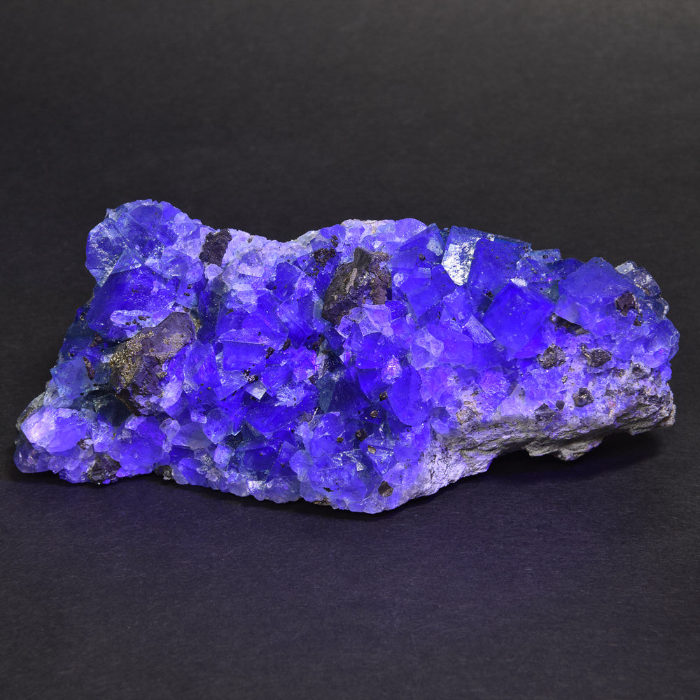 ナイジェリア産パイライトオンフローライト 原石 111x53x37mm #RM052