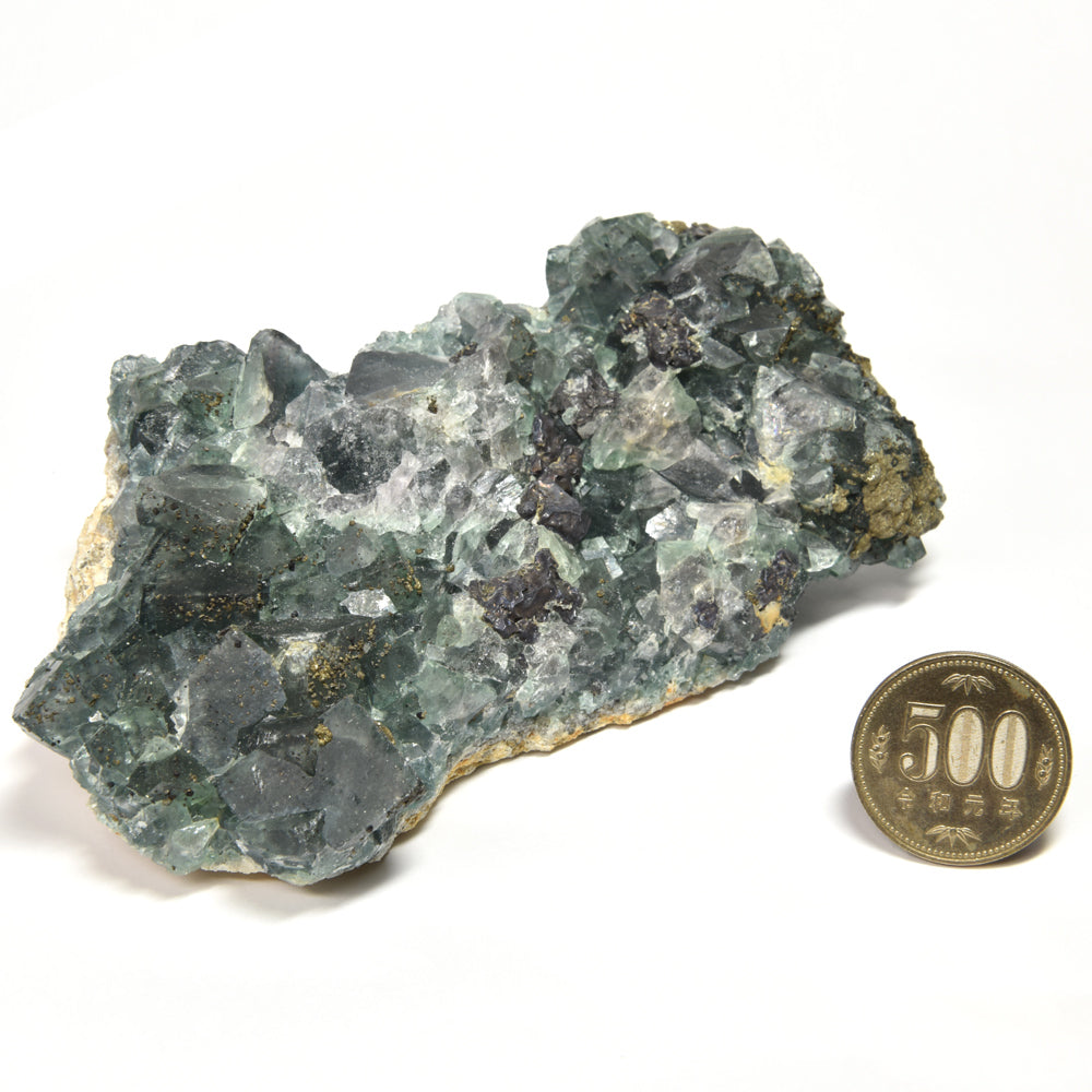 ナイジェリア産パイライトオンフローライト 原石 130x75x46mm #RM054