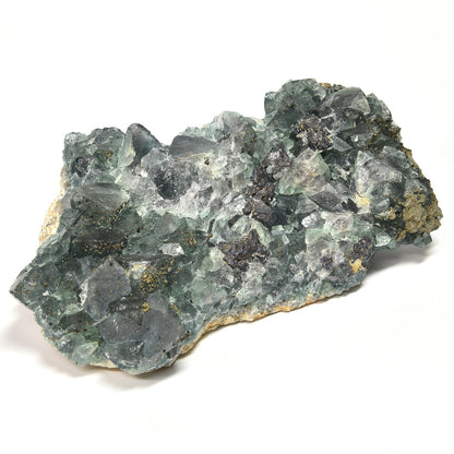 ナイジェリア産パイライトオンフローライト 原石 130x75x46mm #RM054