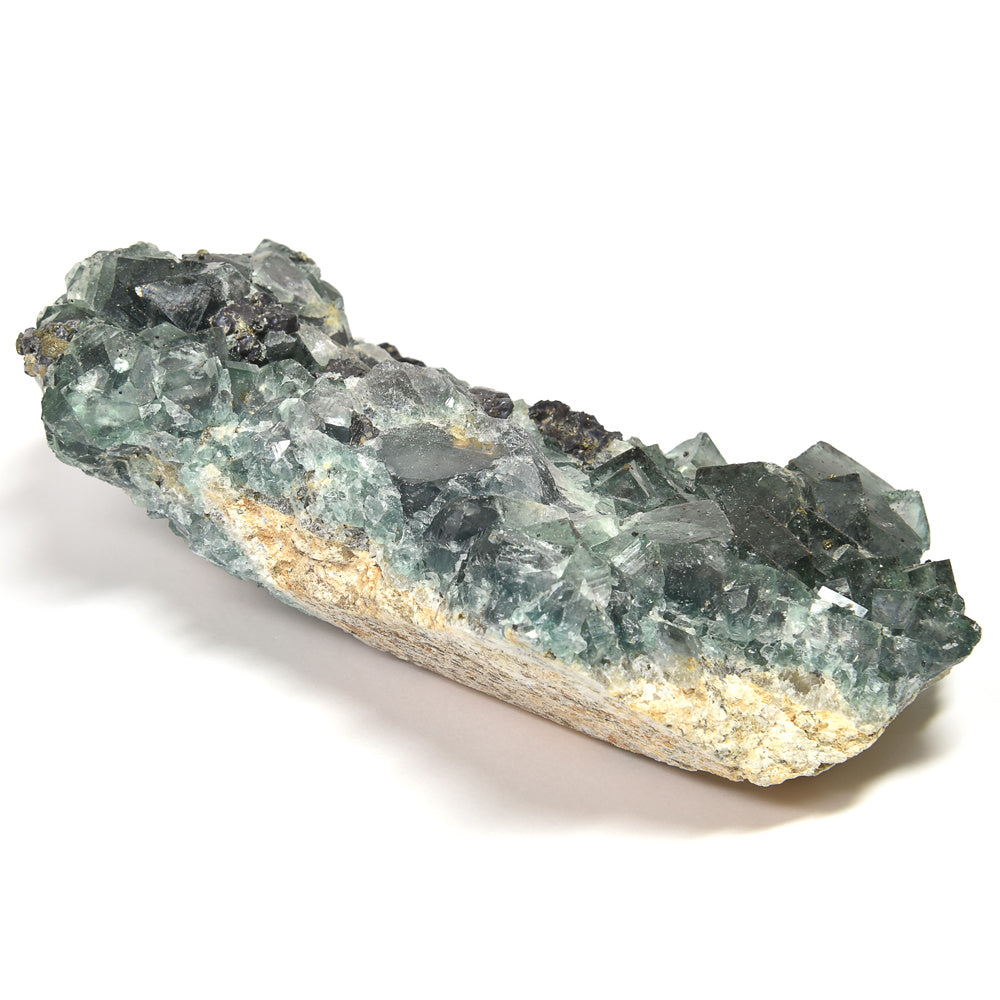 ナイジェリア産パイライトオンフローライト 原石 130x75x46mm #RM054