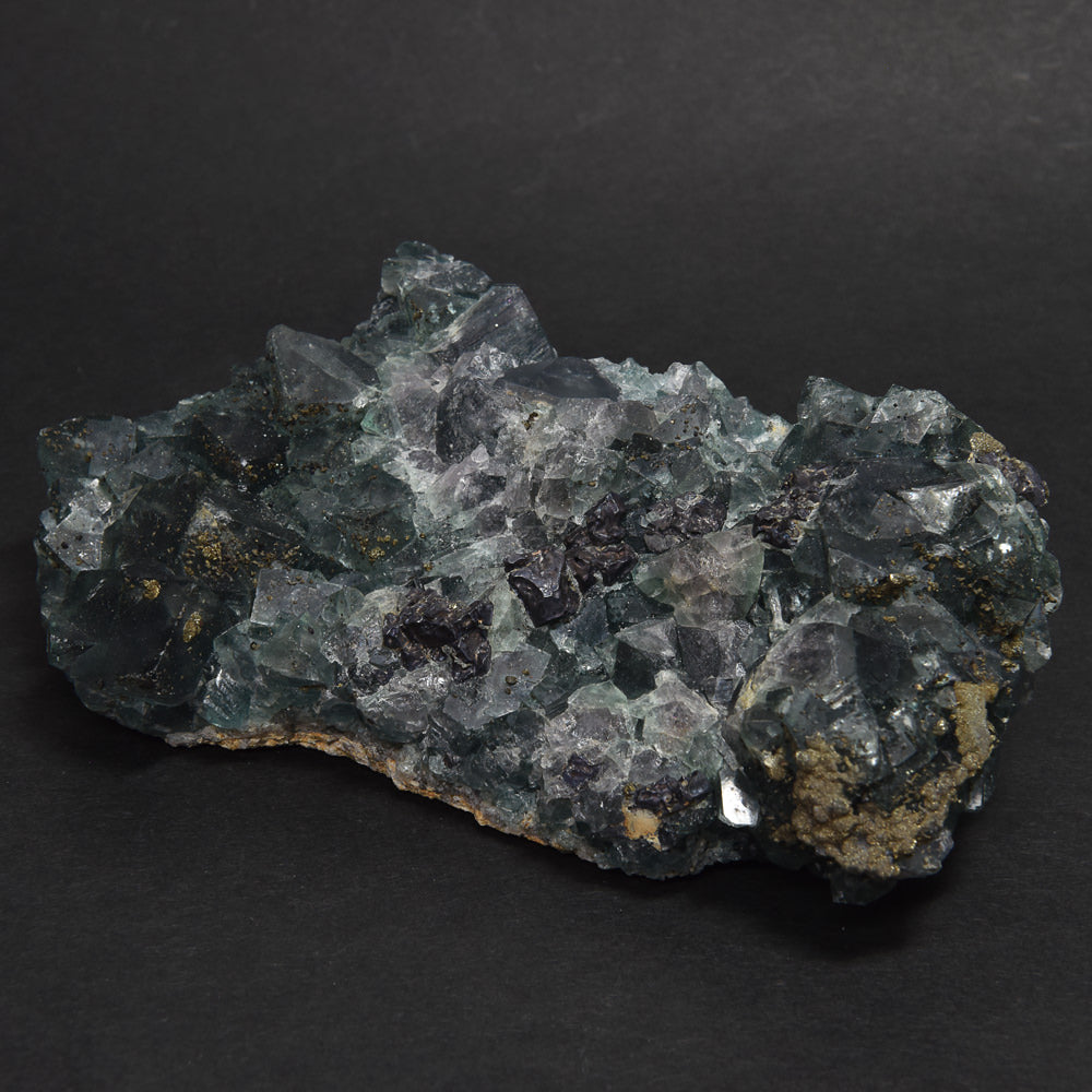 ナイジェリア産パイライトオンフローライト 原石 130x75x46mm #RM054