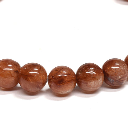 オレンジブラウンルチルクォーツ ブレスレット 7mm #RM093