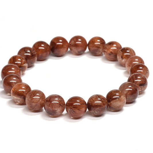 オレンジブラウンルチルクォーツ ブレスレット 10.5mm #RM097