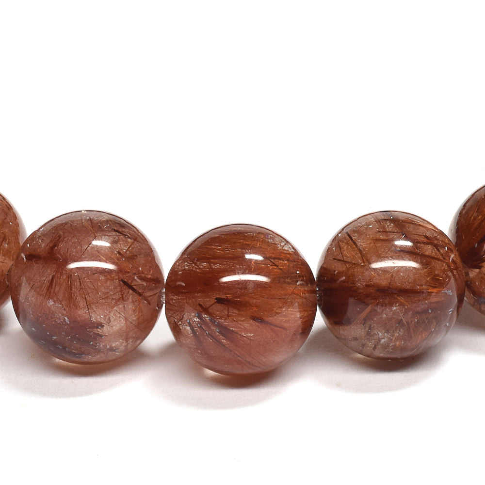 オレンジブラウンルチルクォーツ ブレスレット 10.5mm #RM097