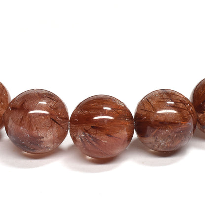 オレンジブラウンルチルクォーツ ブレスレット 10.5mm #RM097