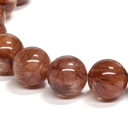 オレンジブラウンルチルクォーツ ブレスレット 10.5mm #RM097