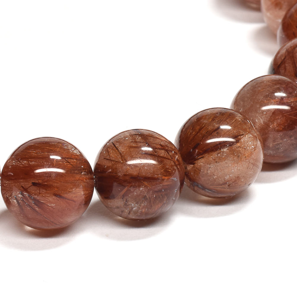 オレンジブラウンルチルクォーツ ブレスレット 10.5mm #RM097