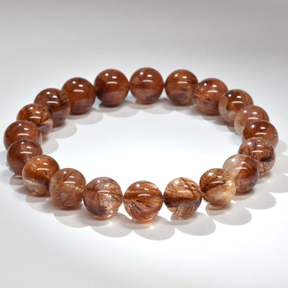 オレンジブラウンルチルクォーツ ブレスレット 10.5mm #RM097