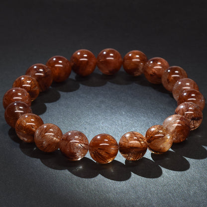 オレンジブラウンルチルクォーツ ブレスレット 10.5mm #RM097