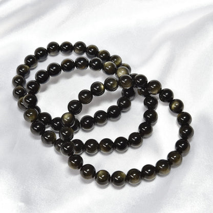 ゴールデンオブシディアン（ご奉仕品） ブレスレット 8mm #RM135T