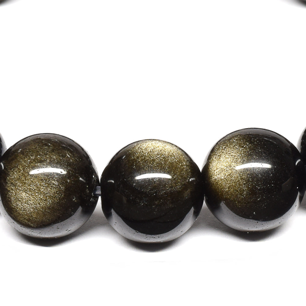 ゴールデンオブシディアン（ご奉仕品） ブレスレット 12mm #RM136T