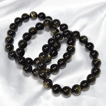 ゴールデンオブシディアン（ご奉仕品） ブレスレット 12mm #RM136T
