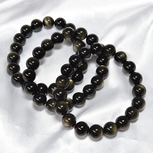 ゴールデンオブシディアン（ご奉仕品） ブレスレット 12mm #RM136T