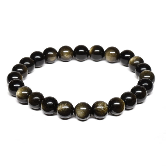 ゴールデンオブシディアン【一点物】 ブレスレット 8mm #RM142