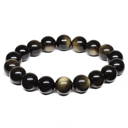 ゴールデンオブシディアン【一点物】 ブレスレット 12mm #RM143