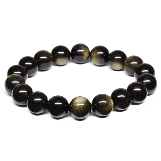 ゴールデンオブシディアン【一点物】 ブレスレット 12mm #RM143