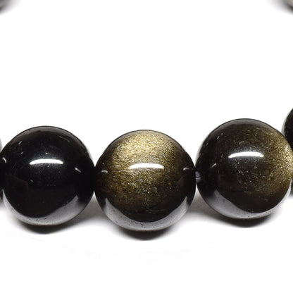 ゴールデンオブシディアン【一点物】 ブレスレット 12mm #RM143