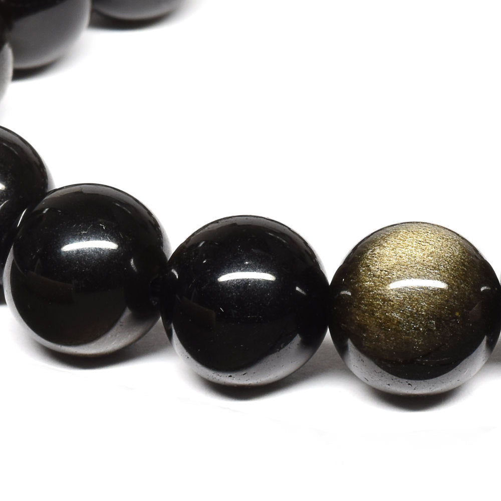 ゴールデンオブシディアン【一点物】 ブレスレット 12mm #RM143